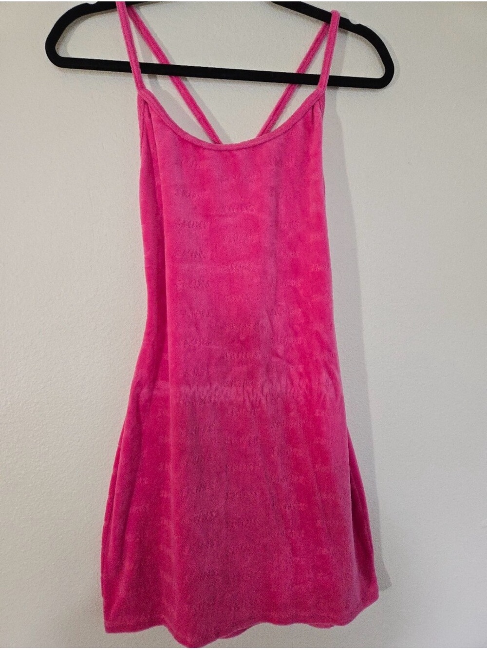 SKIMS Hot Pink Velvet Slip Dress